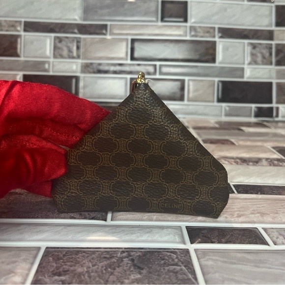 CELINE Macadam Small Pouch Coin Case
Brown PVC Leather Italy VINTAGE - Picture 5 of 7
